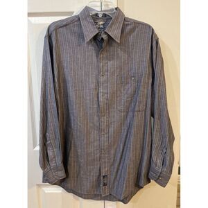 Allen Solly Mens Long Sleeve Shirt 151/2 32-33 Striped‎ Tottinham Twill